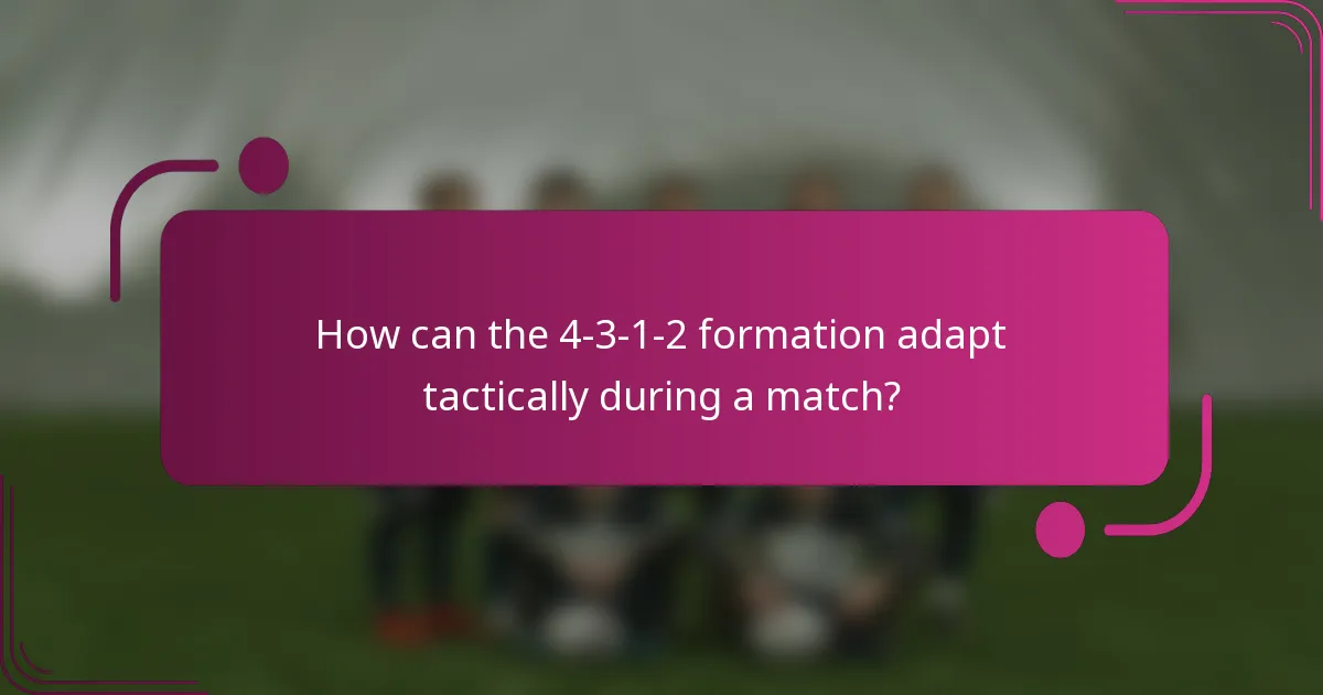 How can the 4-3-1-2 formation adapt tactically during a match?