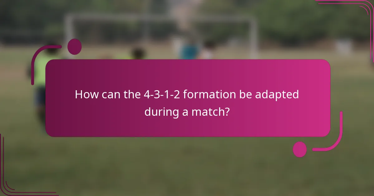 How can the 4-3-1-2 formation be adapted during a match?