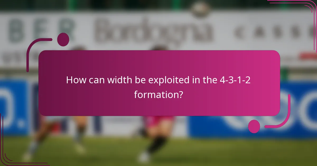 How can width be exploited in the 4-3-1-2 formation?
