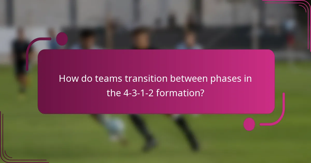 How do teams transition between phases in the 4-3-1-2 formation?
