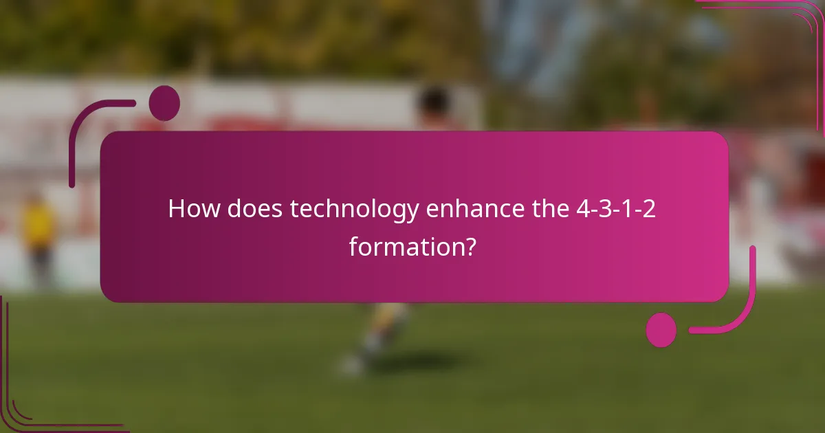 How does technology enhance the 4-3-1-2 formation?