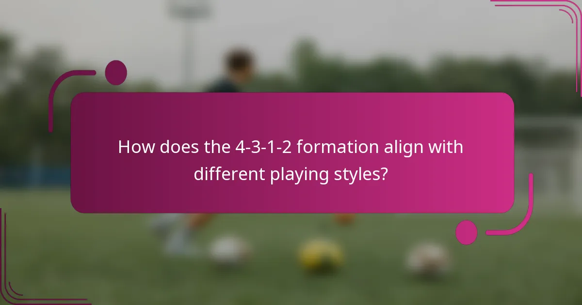 How does the 4-3-1-2 formation align with different playing styles?