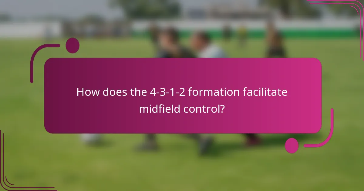 How does the 4-3-1-2 formation facilitate midfield control?