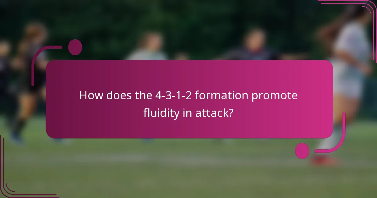How does the 4-3-1-2 formation promote fluidity in attack?