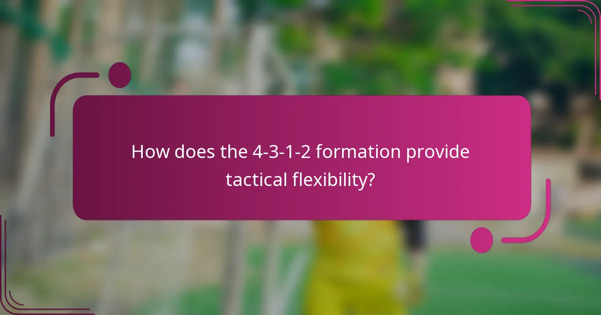 How does the 4-3-1-2 formation provide tactical flexibility?