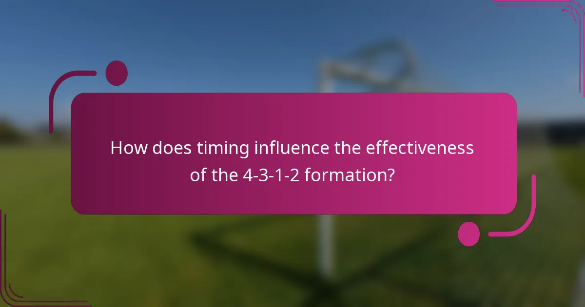 How does timing influence the effectiveness of the 4-3-1-2 formation?