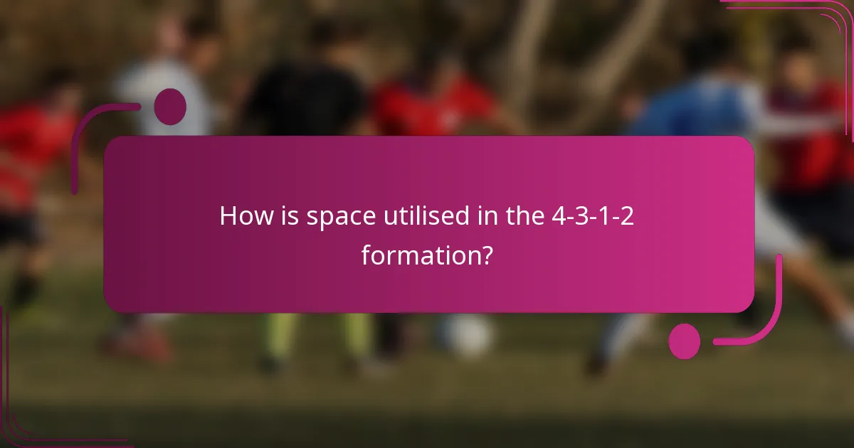 How is space utilised in the 4-3-1-2 formation?