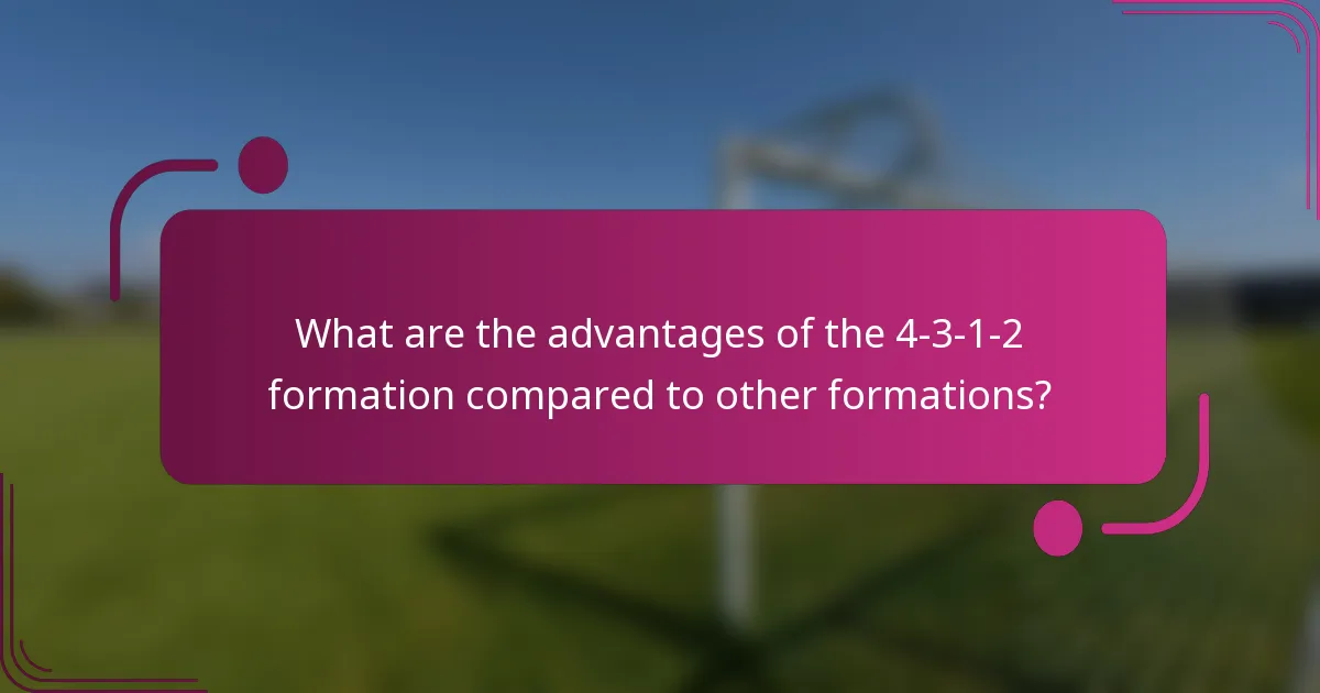 What are the advantages of the 4-3-1-2 formation compared to other formations?