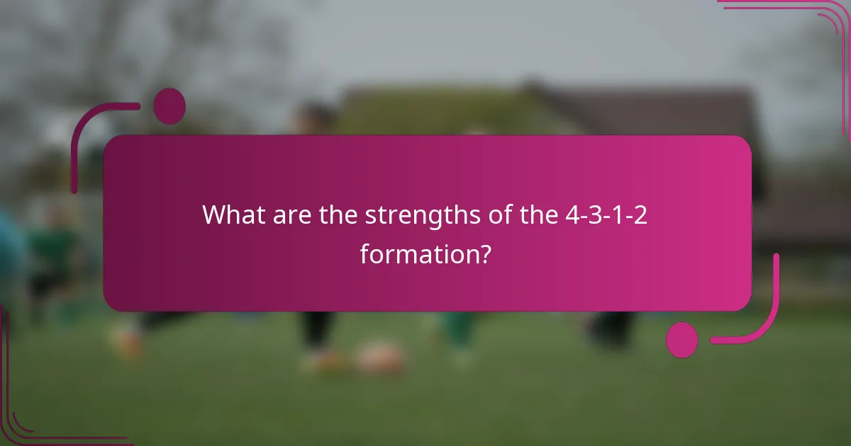 What are the strengths of the 4-3-1-2 formation?